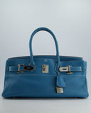 *COLLECTORS* Hermes Birkin JPG Bag in Bleu Jean Clemence Leather with Palladium Hardware