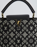 Louis Vuitton Limited Edition Since 1854 Monogram Capucines MM Bag in Black Calfskin and Embroideries with Gold Hardware