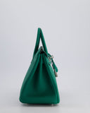 Hermes Birkin 25 Retourne Bag in Vert Vertigo Togo Leather with Palladium Hardware