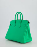 Hermes Birkin 25 Retourne Bag in Vert Comics Togo Leather with Palladium Hardware
