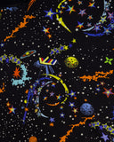 Louis Vuitton SS21 Black T-Shirt with Galaxy Print and Logo Details Size S (UK 8)
