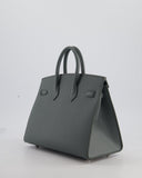 Hermes Birkin 25 Sellier Bag in Vert Amande Epsom Leather with Palladium Hardware