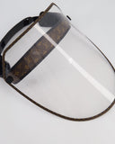 Louis Vuitton Translucent Visor With Brown Monogram Canvas and Black Leather Strap