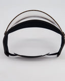 Louis Vuitton Translucent Visor With Brown Monogram Canvas and Black Leather Strap