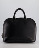 Louis Vuitton Alma PM Bag in Black Epi Leather with Silver Hardware