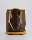 Louis Vuitton Petit Bucket Bag in Brown Monogram Canvas with Gold Hardware
