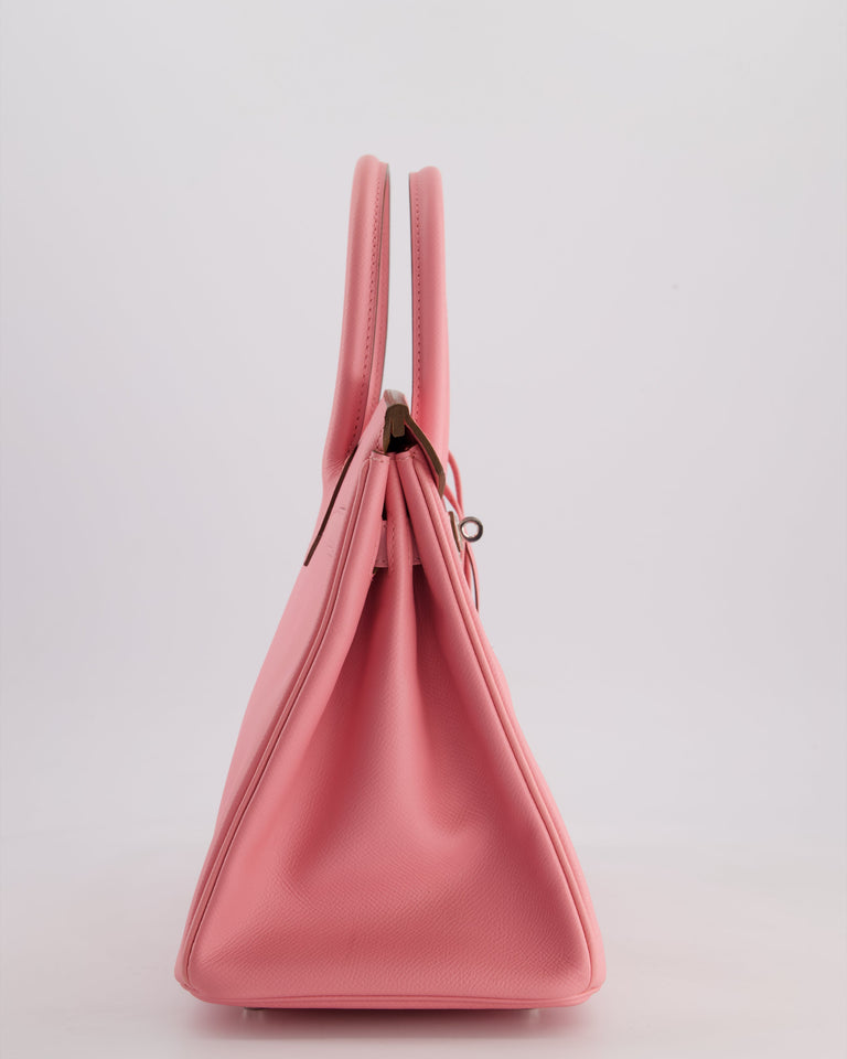 Hermes Birkin 30 Retourne Bag in Rose Confetti Epsom Leather with Palladium Hardware