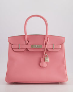 Hermes Birkin 30 Retourne Bag in Rose Confetti Epsom Leather with Palladium Hardware