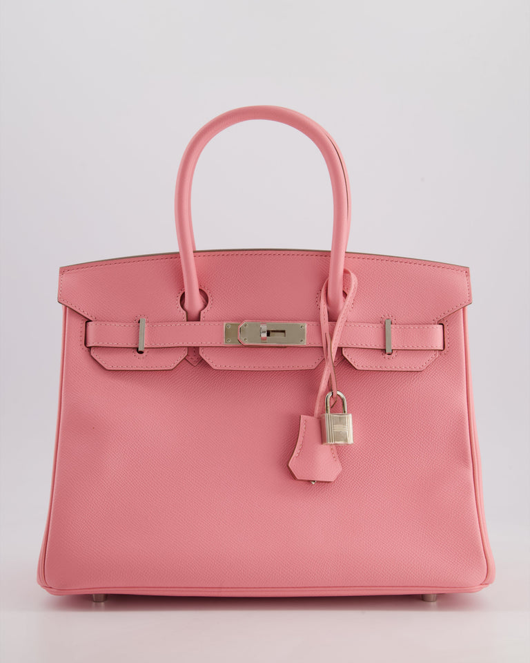 Hermes Birkin 30 Retourne Bag in Rose Confetti Epsom Leather with Palladium Hardware