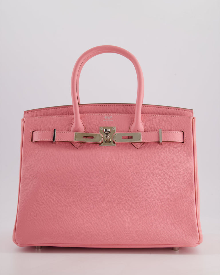Hermes Birkin 30 Retourne Bag in Rose Confetti Epsom Leather with Palladium Hardware