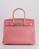 Hermes Birkin 30 Retourne Bag in Rose Confetti Epsom Leather with Palladium Hardware