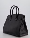 *HOT* Hermes Birkin 30 Retourne Bag in Noir Epsom Leather with Gold Hardware