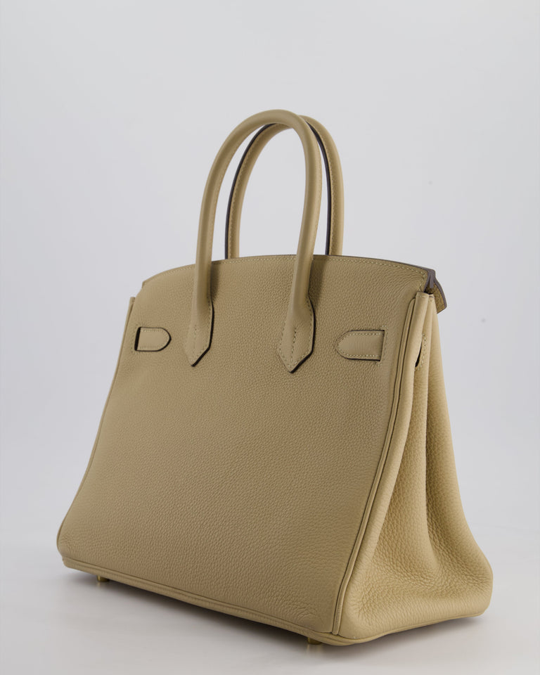 Hermes Birkin 30 Retourne Bag in Trench Togo Leather with Gold Hardware