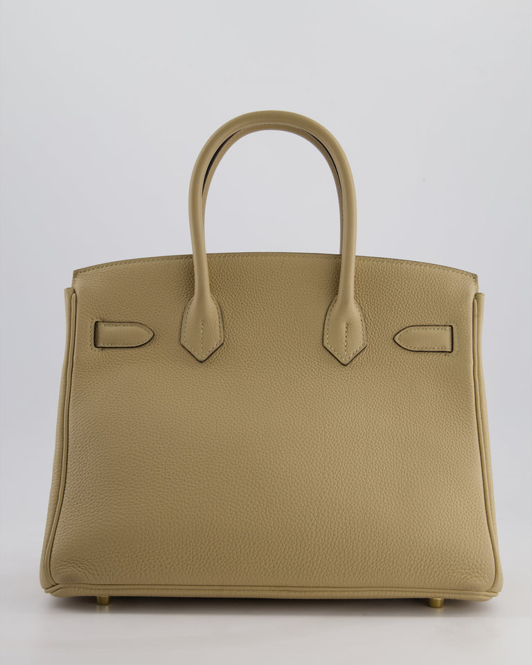 Hermes Birkin 30 Retourne Bag in Trench Togo Leather with Gold Hardware