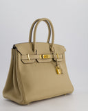 Hermes Birkin 30 Retourne Bag in Trench Togo Leather with Gold Hardware