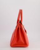 *HOT* Hermes Candy Birkin 30 Retourne Verso Bag in Rose Jaipur Epsom Leather, Gold Chèvre Interior with Permabrass Hardware