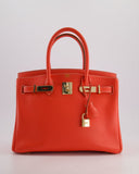 *HOT* Hermes Candy Birkin 30 Retourne Verso Bag in Rose Jaipur Epsom Leather, Gold Chèvre Interior with Permabrass Hardware