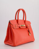 *HOT* Hermes Candy Birkin 30 Retourne Verso Bag in Rose Jaipur Epsom Leather, Gold Chèvre Interior with Permabrass Hardware