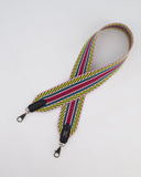 Hermes Multi Colour Canvas Sangle Cavale 50MM Bag Strap with Palladium Hardware