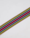 Hermes Multi Colour Canvas Sangle Cavale 50MM Bag Strap with Palladium Hardware