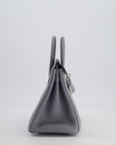 *RARE* Hermes Birkin 25 Retourne Bag in Gris Pantin Togo Leather with Palladium Hardware