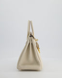 *HOT* Hermes Birkin 25 Retourne Bag in Craie Togo Leather with Gold Hardware