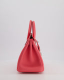 Hermes Birkin 25 Retourne Bag in Rose Azalee Swift Leather with Palladium Hardware