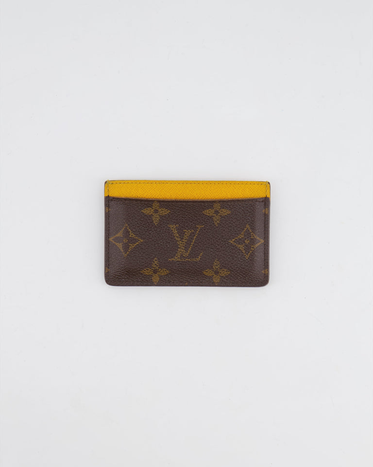 Louis Vuitton Brown Monogram Canvas holder with Yellow Interior