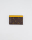 Louis Vuitton Brown Monogram Canvas holder with Yellow Interior