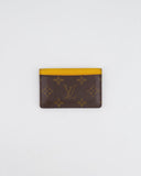 Louis Vuitton Brown Monogram Canvas holder with Yellow Interior