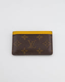 Louis Vuitton Brown Monogram Canvas holder with Yellow Interior