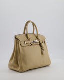 *FIRE PRICE* Hermes Birkin 25 Retourne Bag in Parchemin Swift Leather with Palladium Hardware