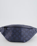 Louis Vuitton Blue Leather Monogram Shadow Discovery Bum Bag with Black Hardware RRP £1,730
