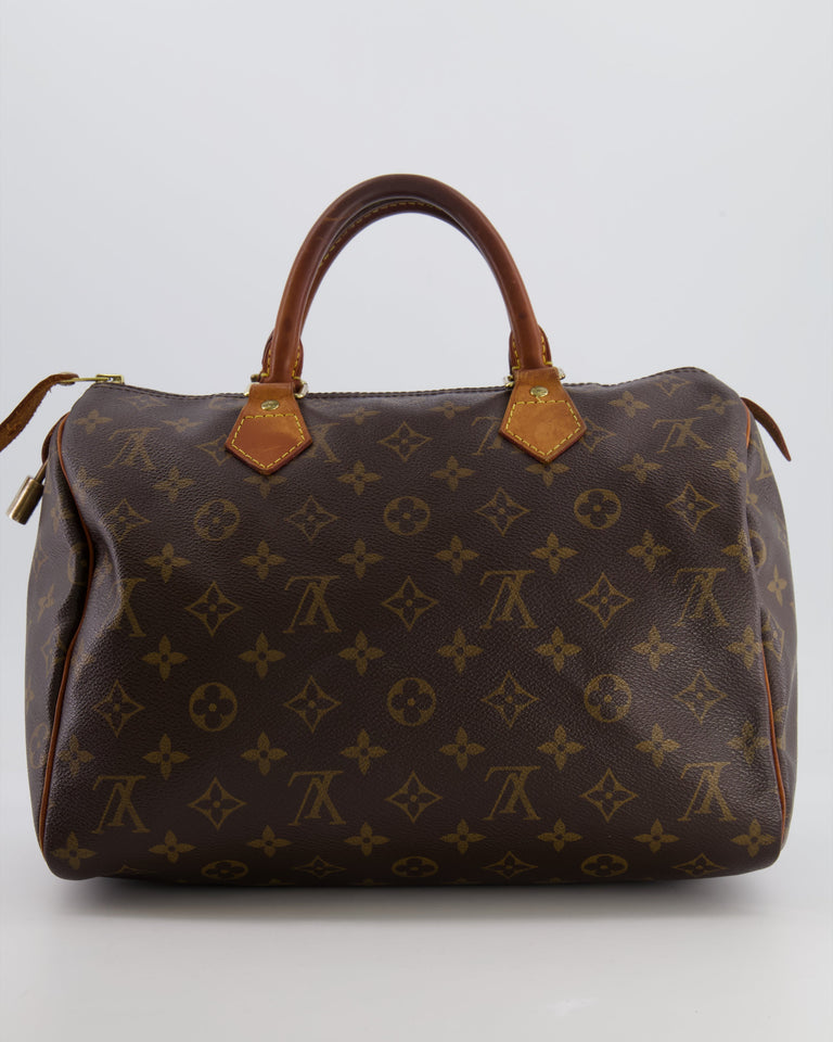 Louis Vuitton Brown Monogram Canvas Speedy 30 Bag with Gold Hardware RRP £1,490