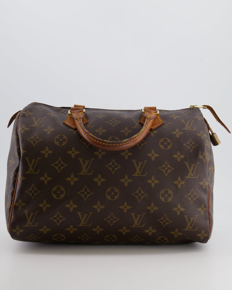 Louis Vuitton Brown Monogram Canvas Speedy 30 Bag with Gold Hardware RRP £1,490