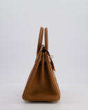 *RARE* Hermes Birkin 25 Retourne Bag in Gold Togo Leather with Brushed Palladium Hardware