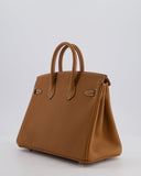 *RARE* Hermes Birkin 25 Retourne Bag in Gold Togo Leather with Brushed Palladium Hardware