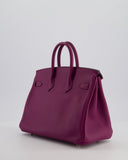 *FIRE PRICE* Hermes Birkin 25 Retourne Bag in Anemone Swift Leather with Palladium Hardware