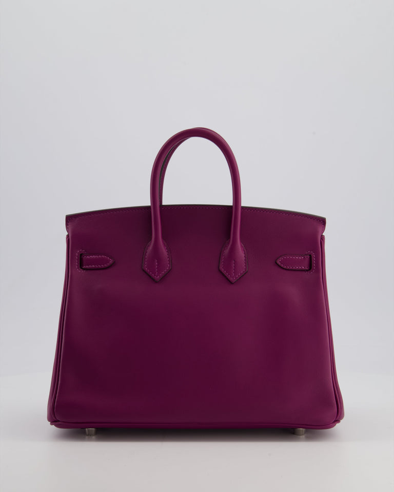 *FIRE PRICE* Hermes Birkin 25 Retourne Bag in Anemone Swift Leather with Palladium Hardware