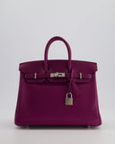 *FIRE PRICE* Hermes Birkin 25 Retourne Bag in Anemone Swift Leather with Palladium Hardware