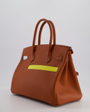 *HOT & RARE* Hermes Birkin 30 Retourne Colormatic Bag in Cuivre, Nata, Bleu Brume, Chai and Lime Swift Leather with Palladium Hardware