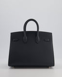 Hermes Birkin 25 Sellier Bag in Gris Misty Epsom Leather with Palladium Hardware