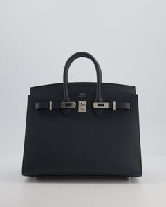 Hermes Birkin 25 Sellier Bag in Gris Misty Epsom Leather with Palladium Hardware