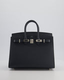 Hermes Birkin 25 Sellier Bag in Gris Misty Epsom Leather with Palladium Hardware