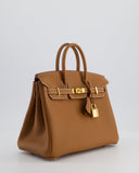 *HOT* Hermes Birkin 25 Retourne Bag in Gold Togo Leather with Gold Hardware