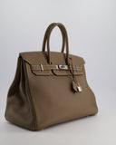 Hermes Birkin 35 Bag in Etoupe Togo Leather with Palladium Hardware