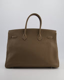 Hermes Birkin 35 Bag in Etoupe Togo Leather with Palladium Hardware