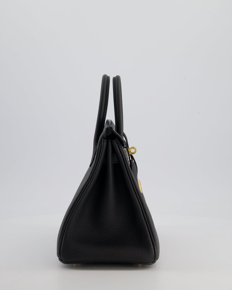 *HOT* Hermes Birkin 25 Retourne Bag in Plomb Togo Leather with Gold Hardware