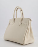 *RARE* Hermes Birkin 30 Retourne Bag in Craie Togo Leather with Gold Hardware