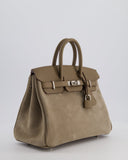 *SUPER RARE* Hermes Birkin 25 Grizzly Retourne Bag in Gris Caillou and Etoupe Swift Leather with Palladium Hardware